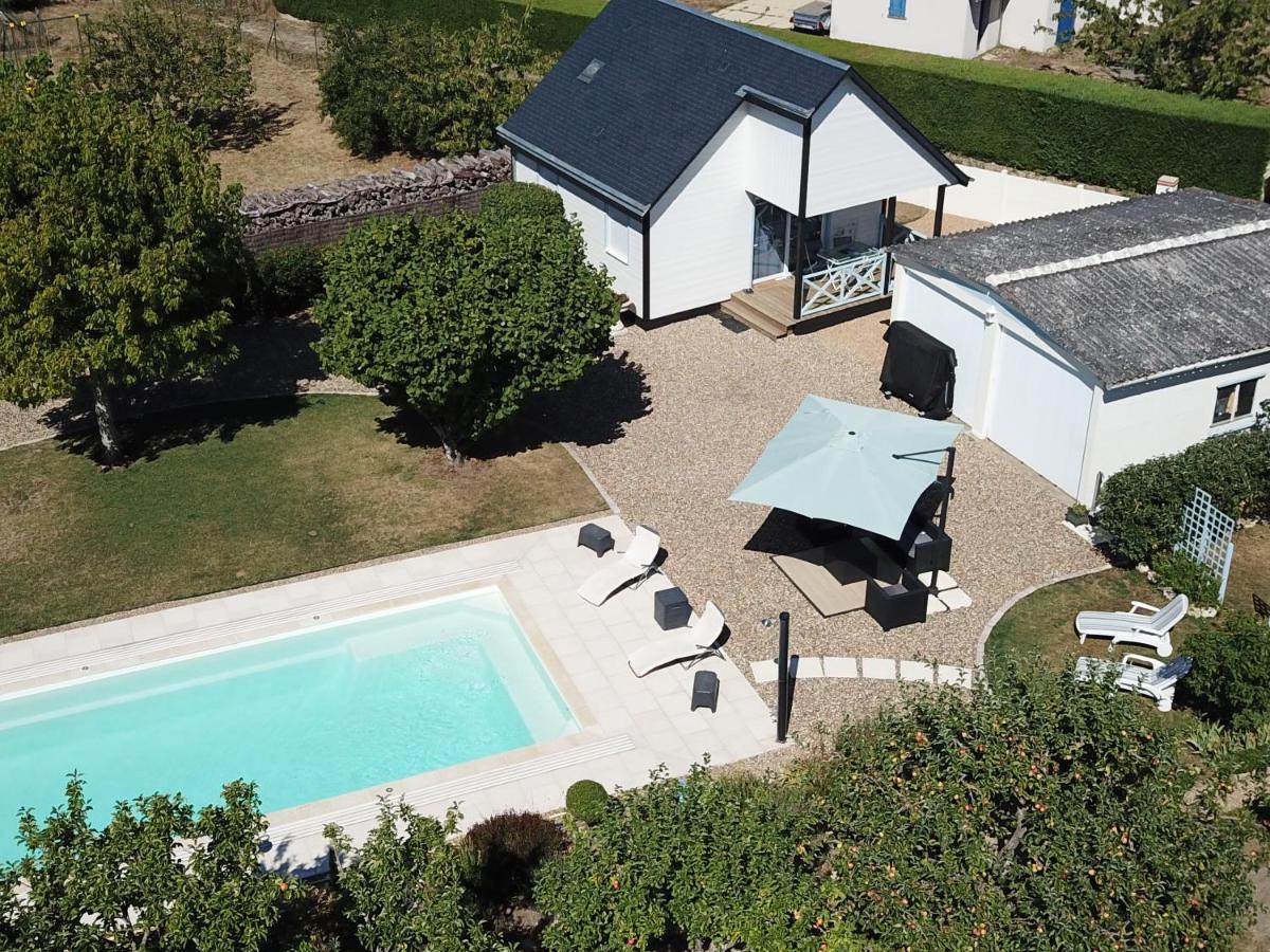 Gite Chalet-Piscine "Belle-Etoile" Touraine Anjou Courcelles-de-Touraine ภายนอก รูปภาพ
